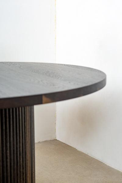 wood round table